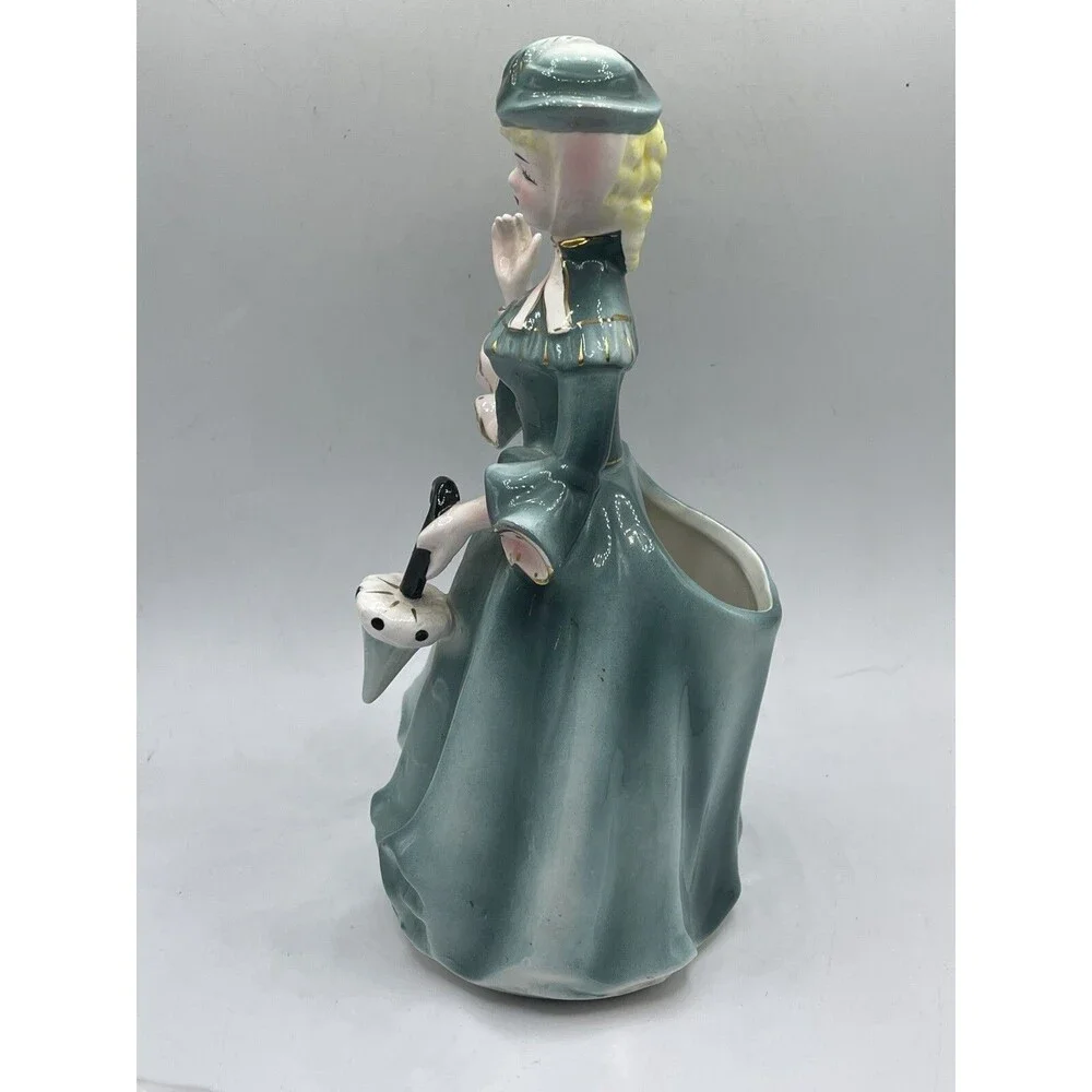 Vintage NAPCO Lady Margaret Figure Vase Hand Painted A1875C Blonde Hair